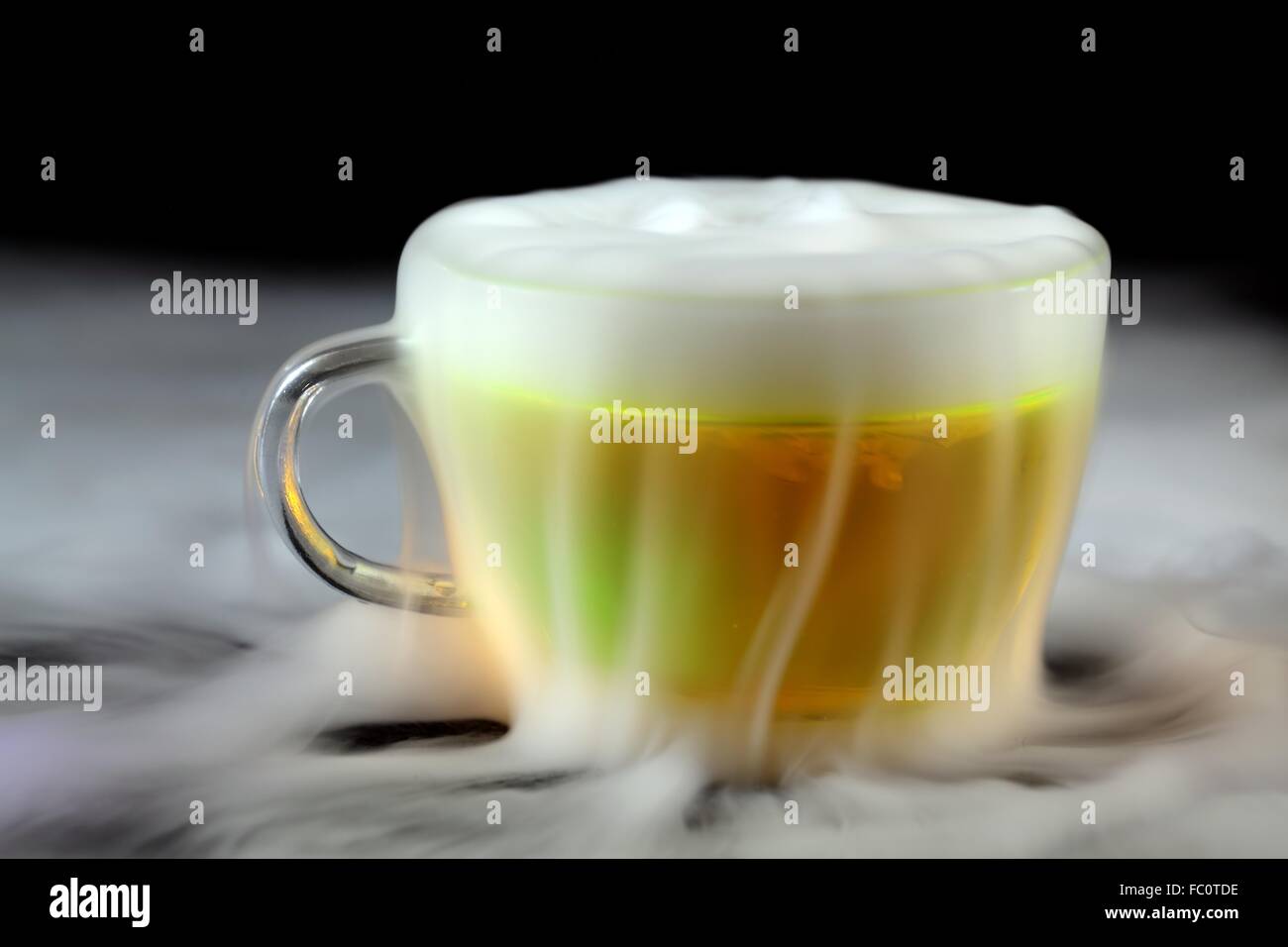 Cup with Dry Ice Stock Photo