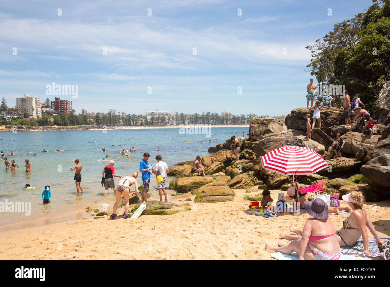Shelly beach in Manly and cabbage tree bay, New South Wales,Australia