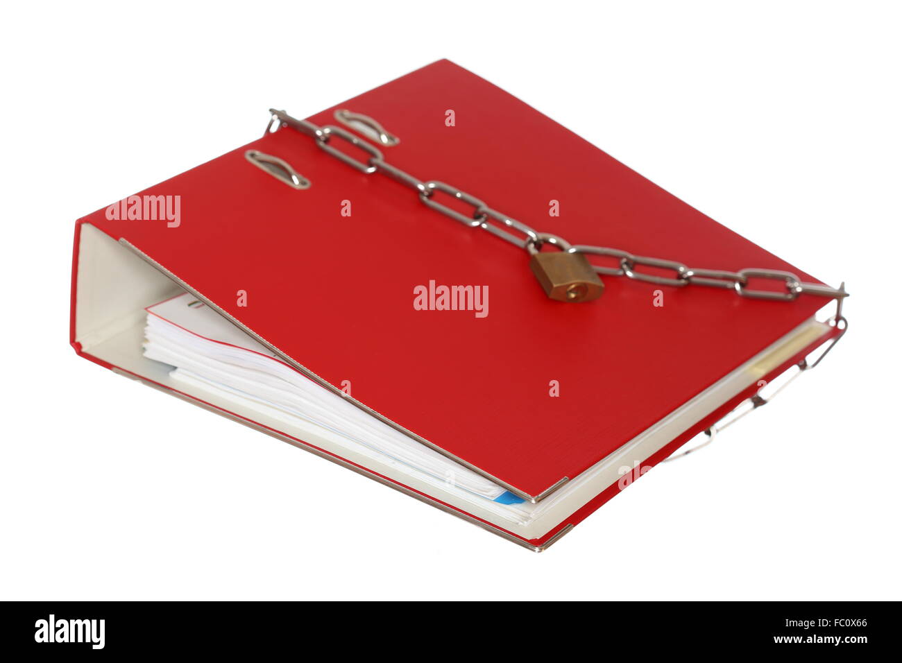 red protected folder Stock Photo
