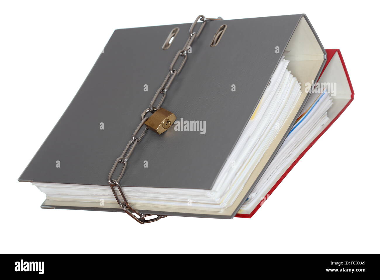 two protected file folders Stock Photo