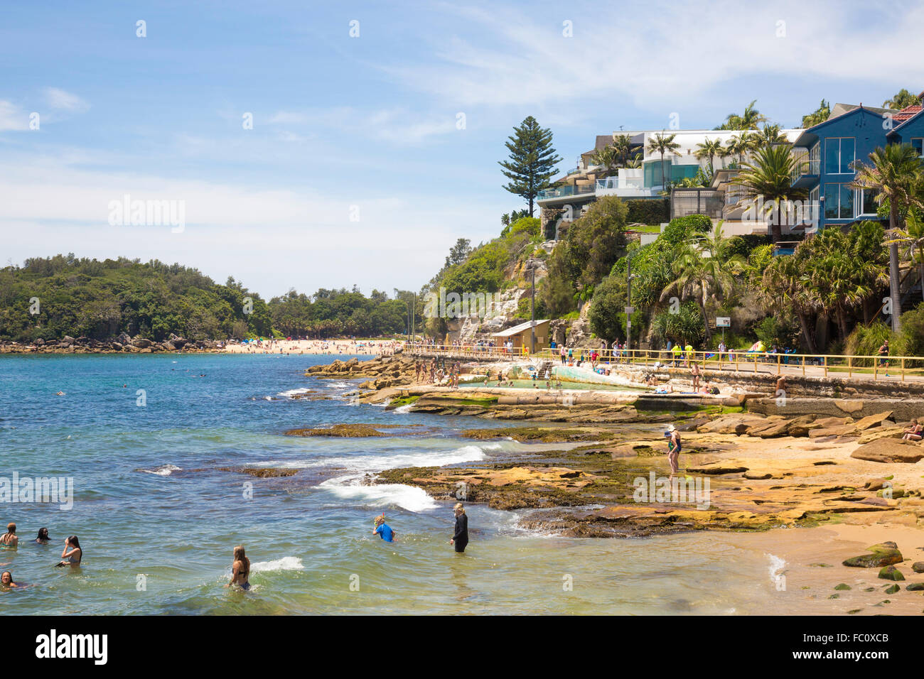 Fairy Bower in Manly with Shelly beach in the distance, Manly,Sydney,Australia Stock Photo