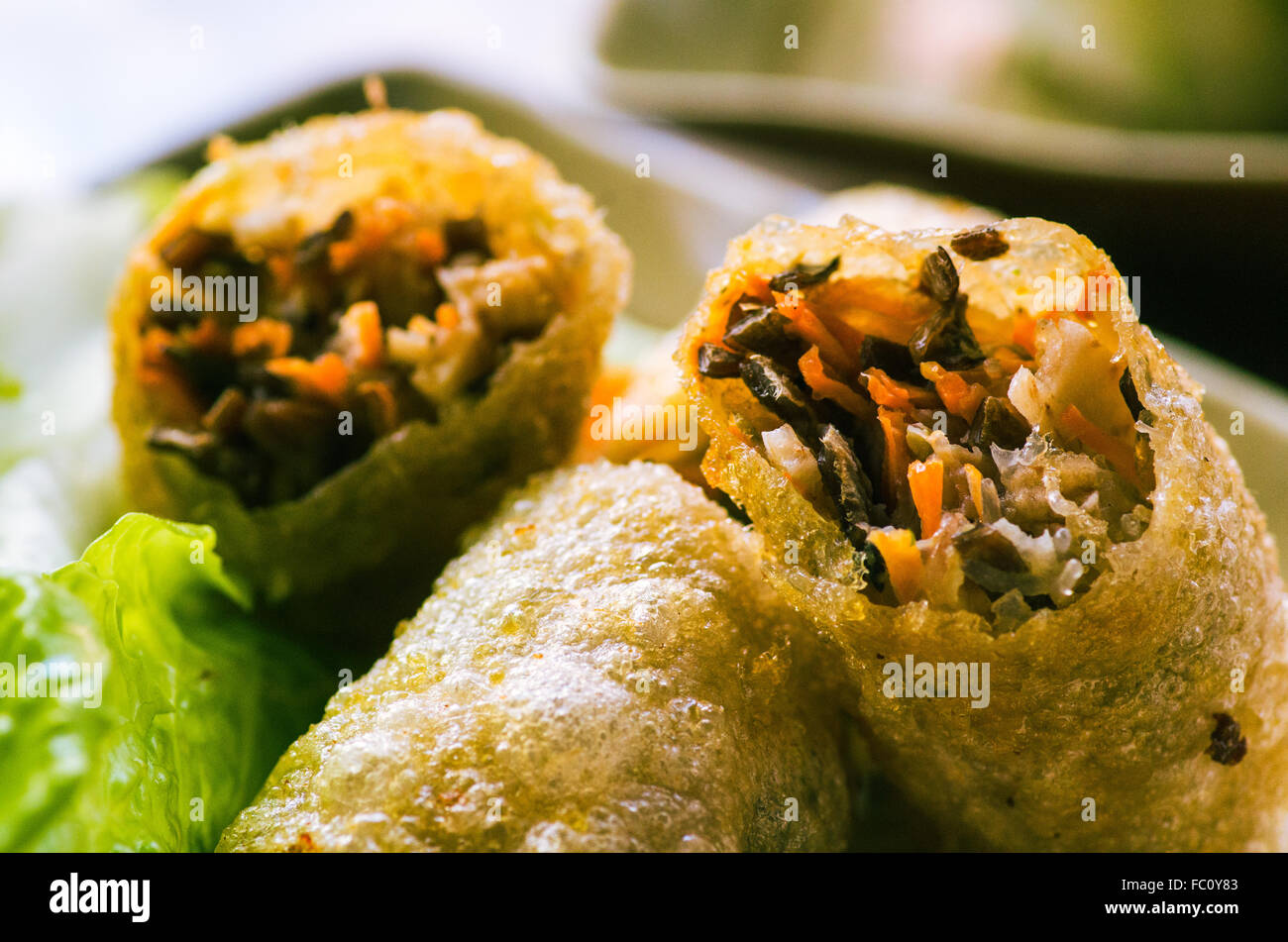 deep fried vietnamese spring rolls Stock Photo Alamy