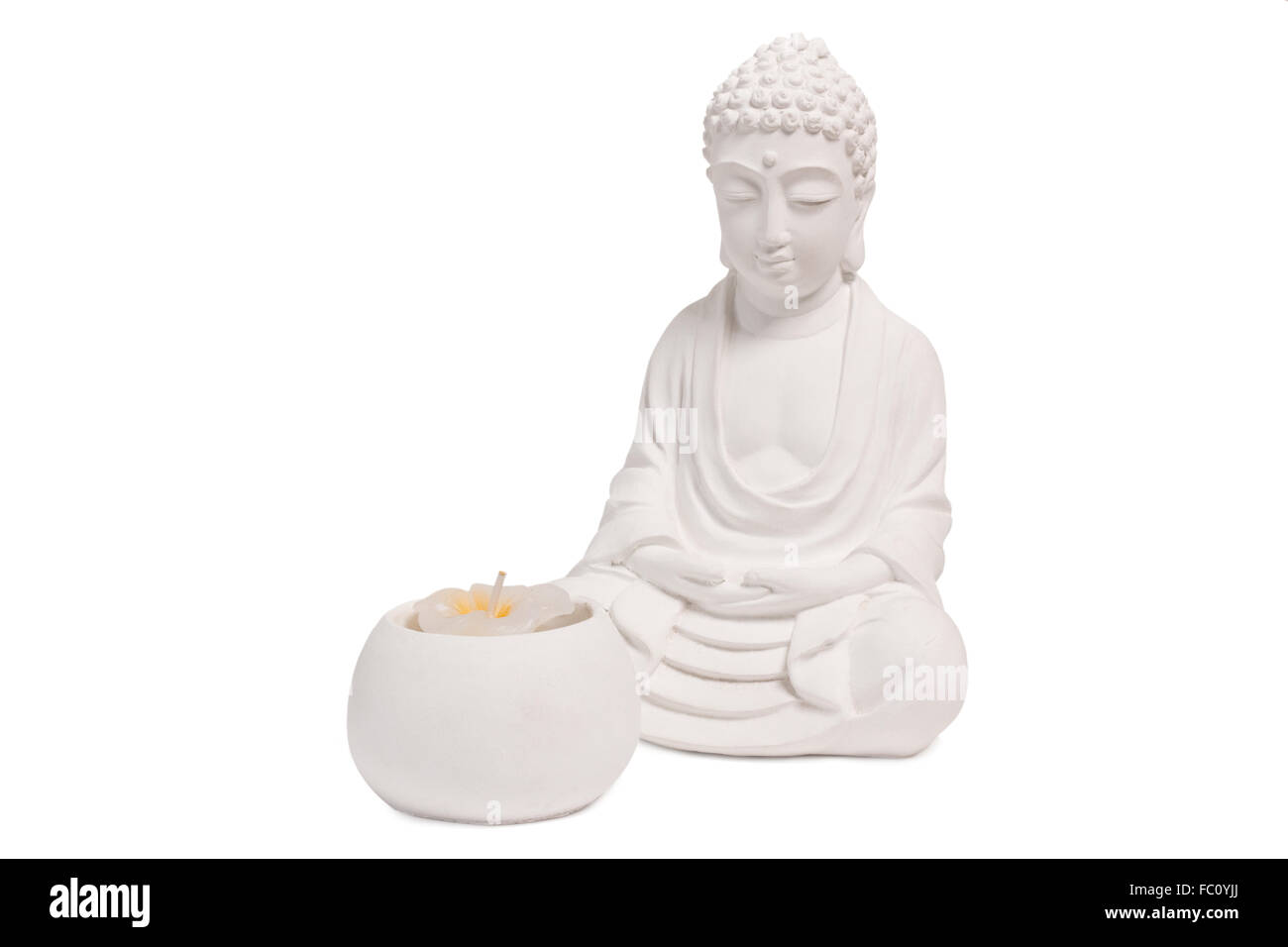 White Buddha Stock Photo