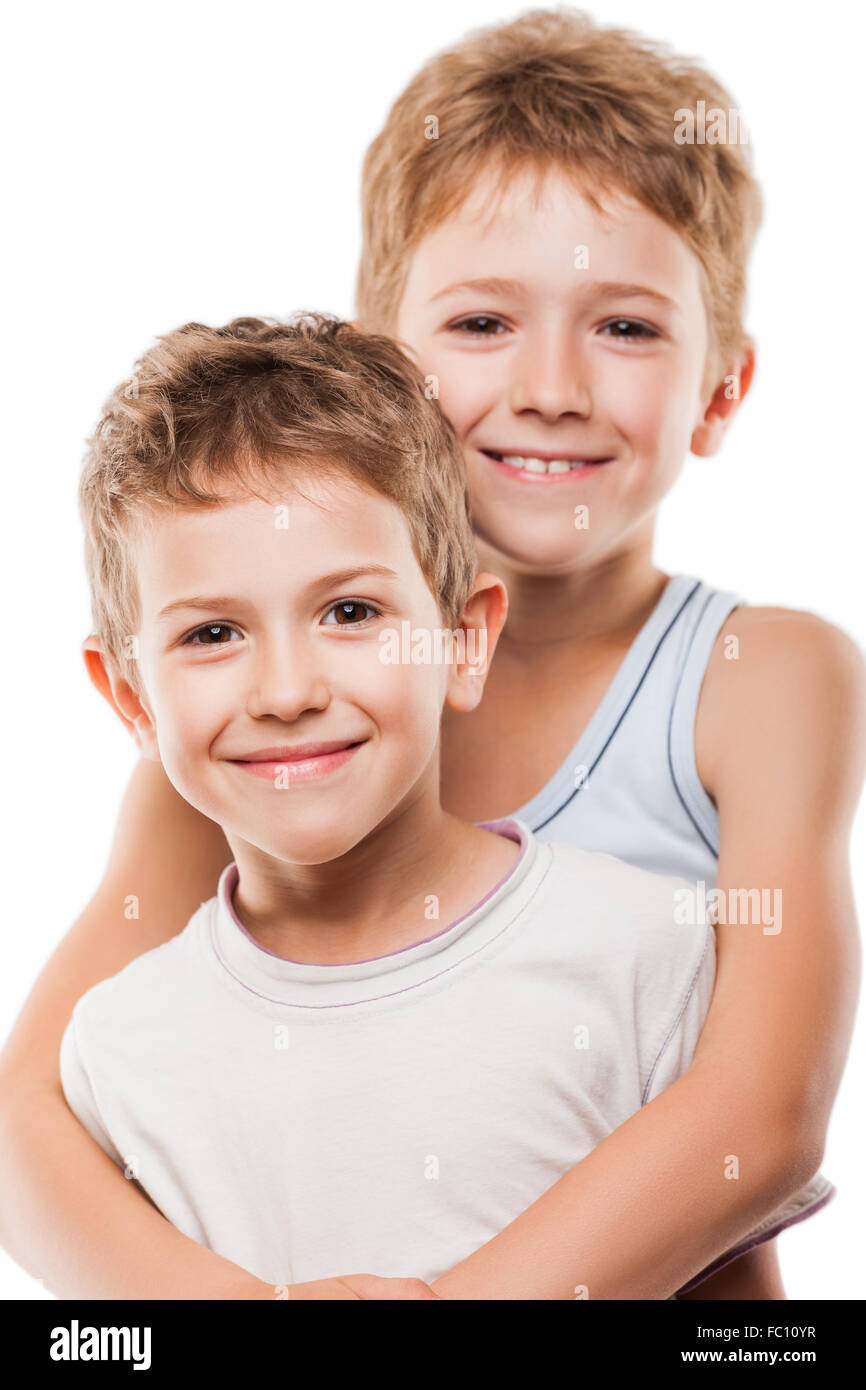 Two brother boys Stock Photo
