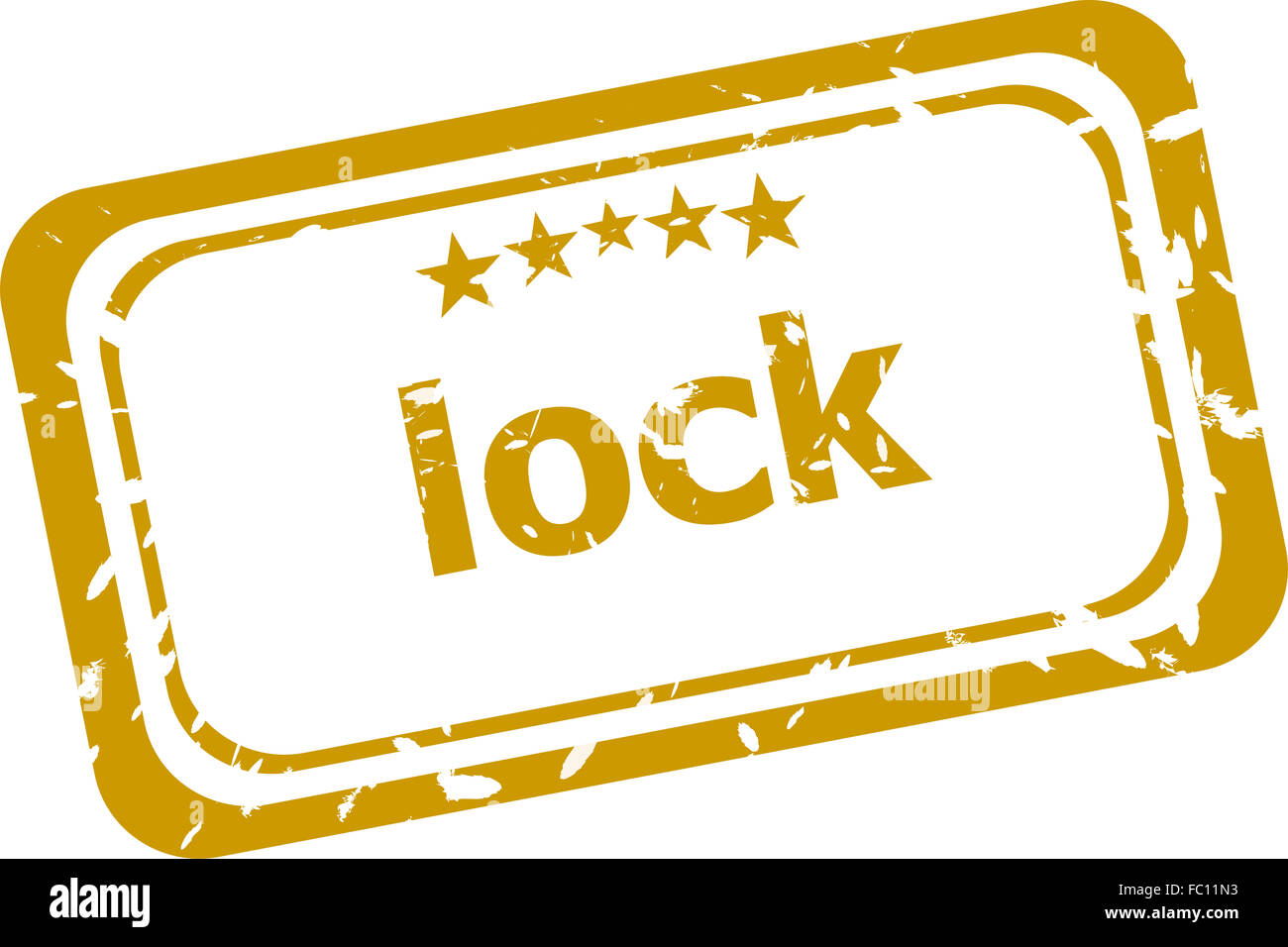 lock stamp isolated on white background Stock Photo Alamy