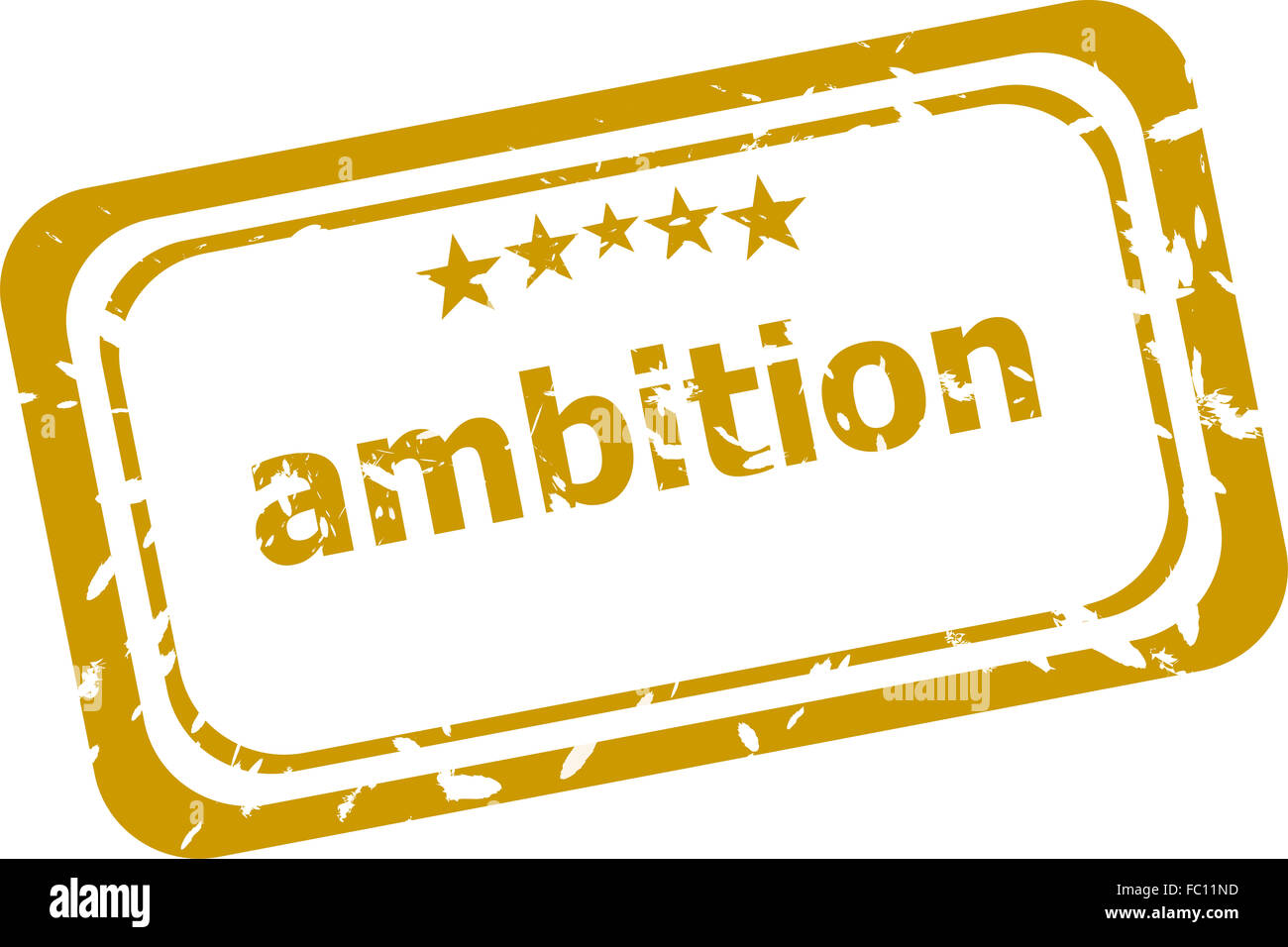 ambition stamp isolated on white background Stock Photo