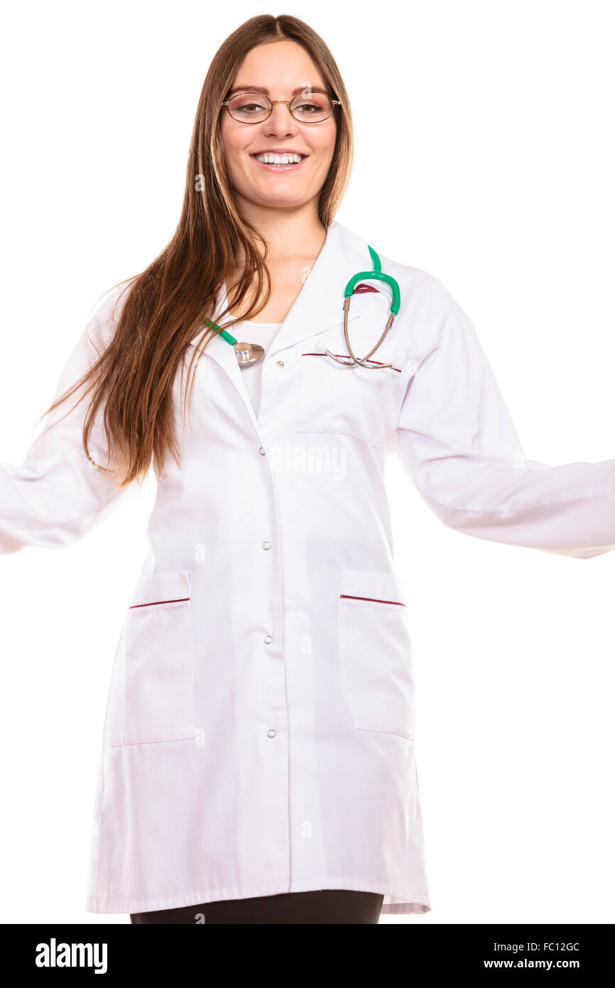 Woman doctor in lab coat Stock Photo Alamy