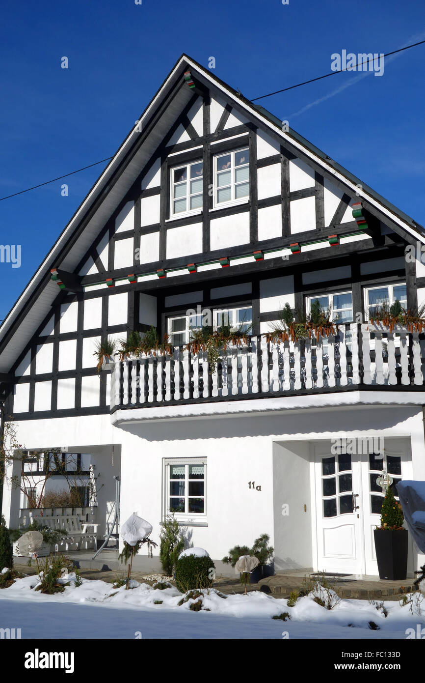 timbered house Stock Photo