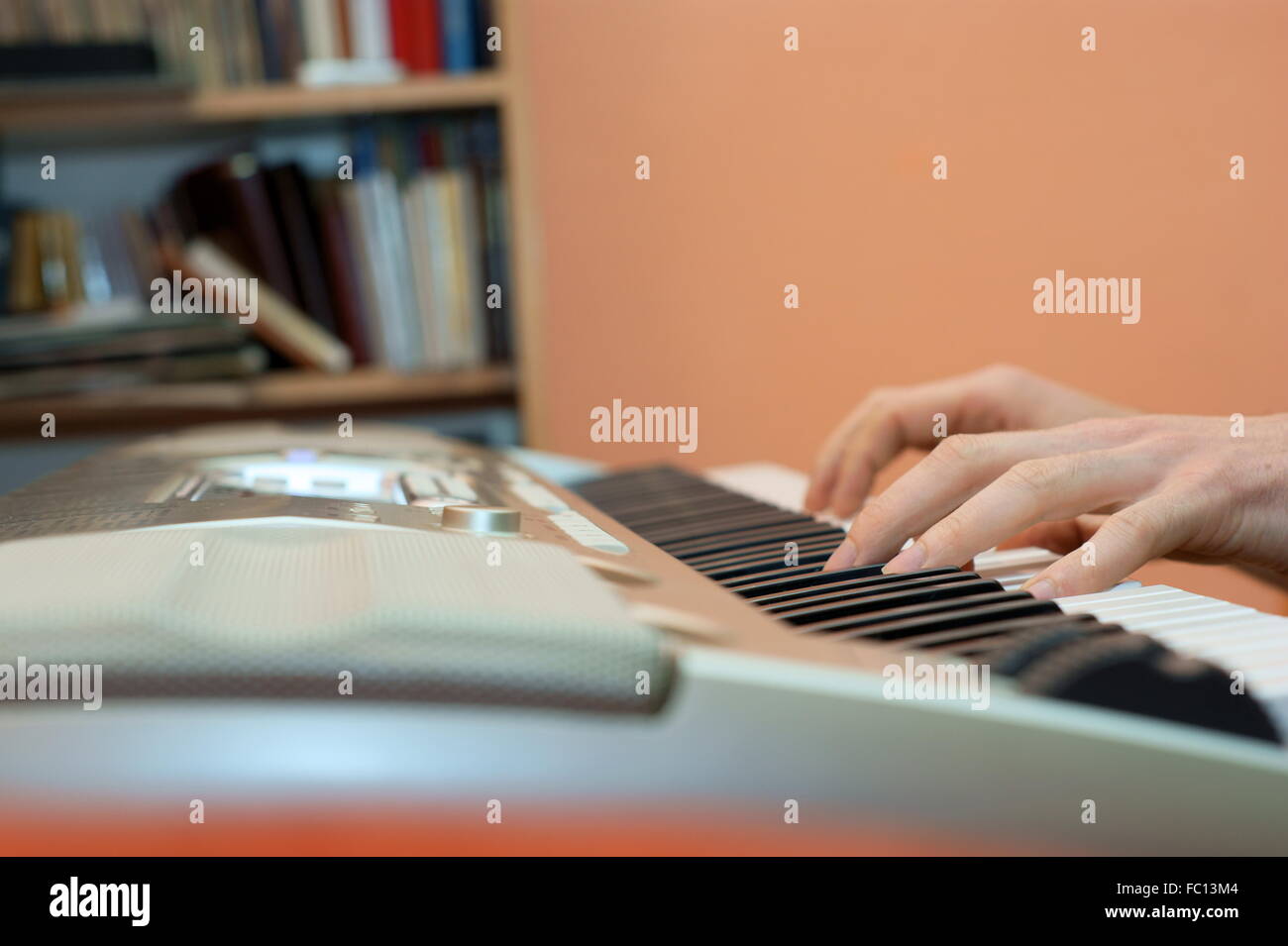 hands pianist and piano player Stock Photo