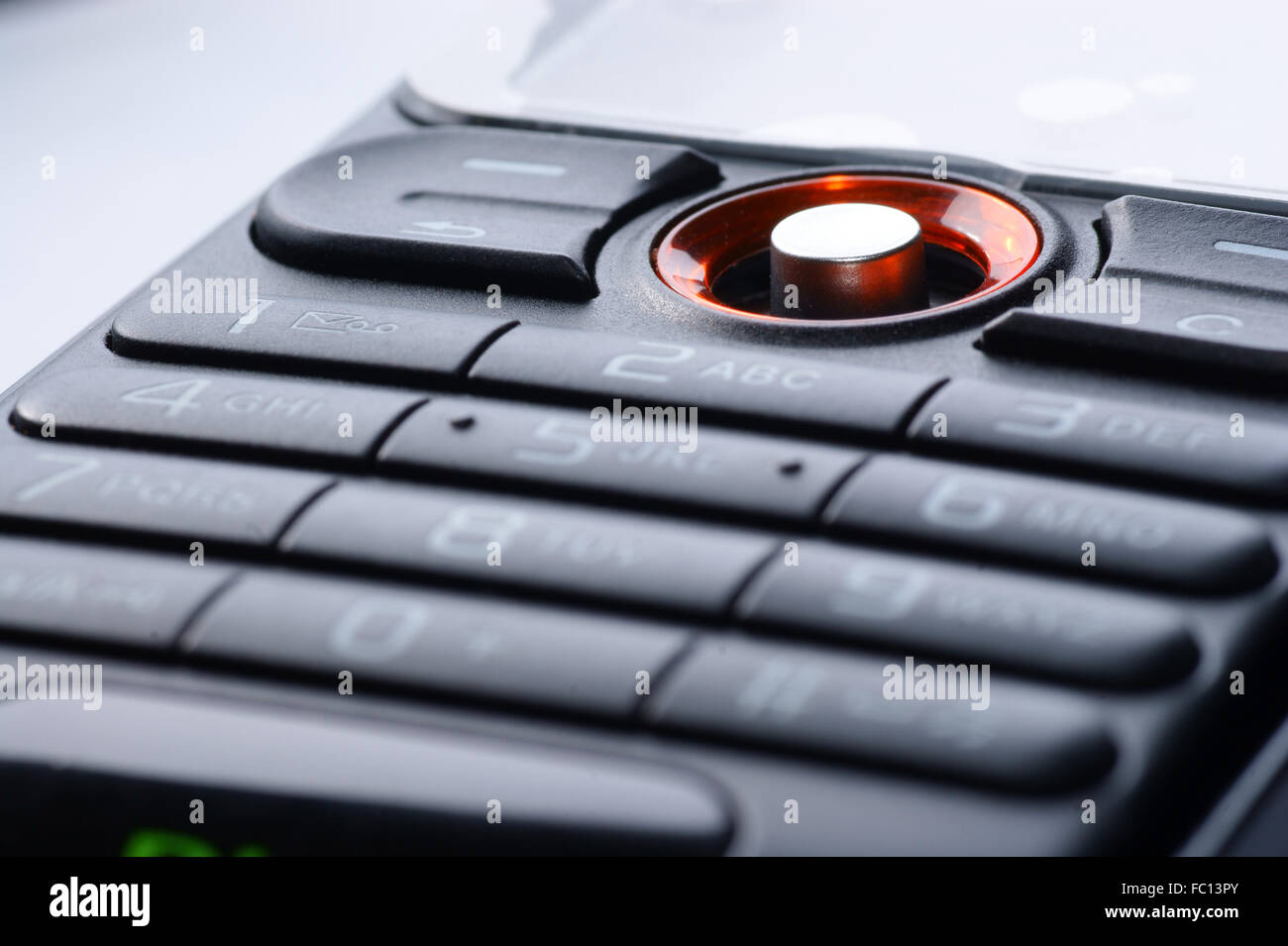 Mobile phone keypad, joystick close up Stock Photo Alamy