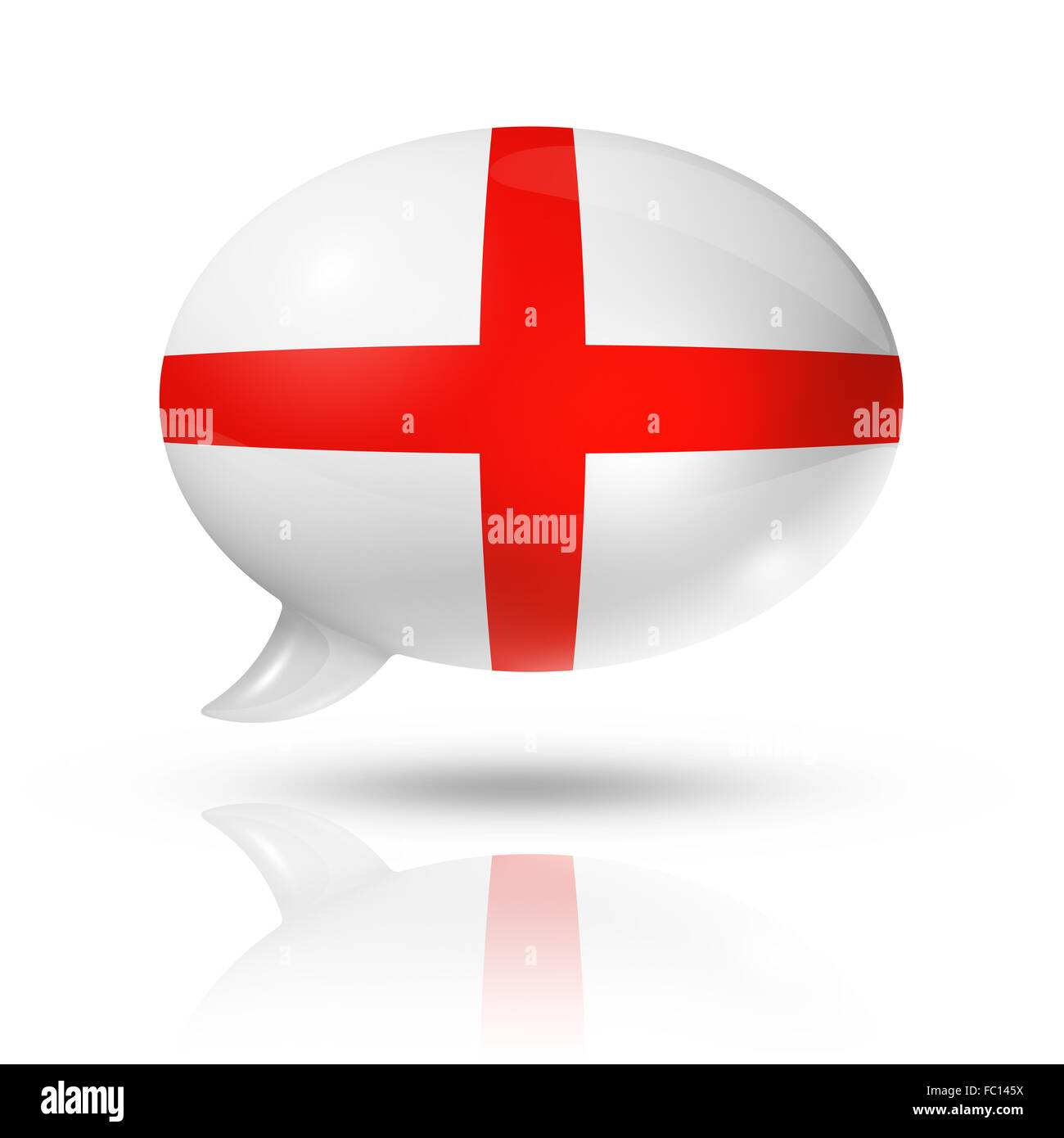 English flag speech bubble Stock Photo