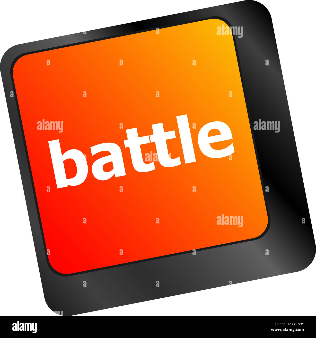 battle button on computer keyboard pc key Stock Photo