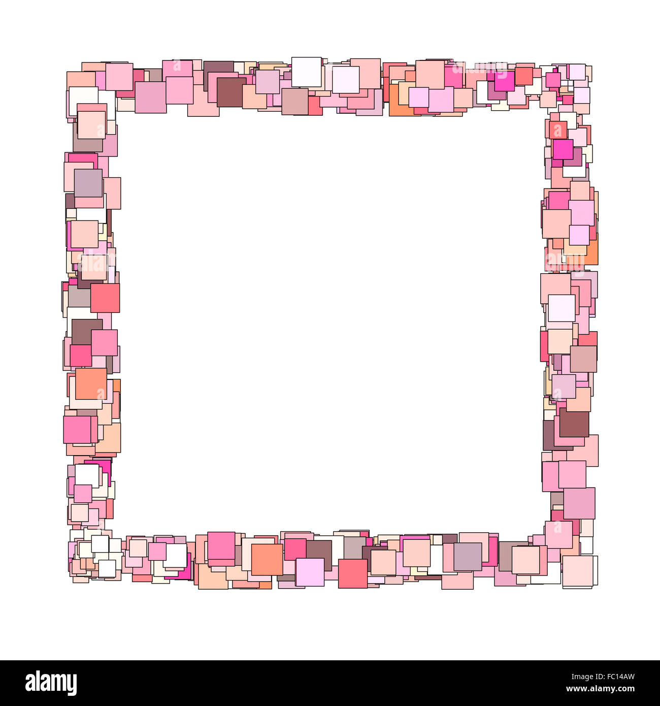 abstract frame composition with pink magenta square plane Stock Photo