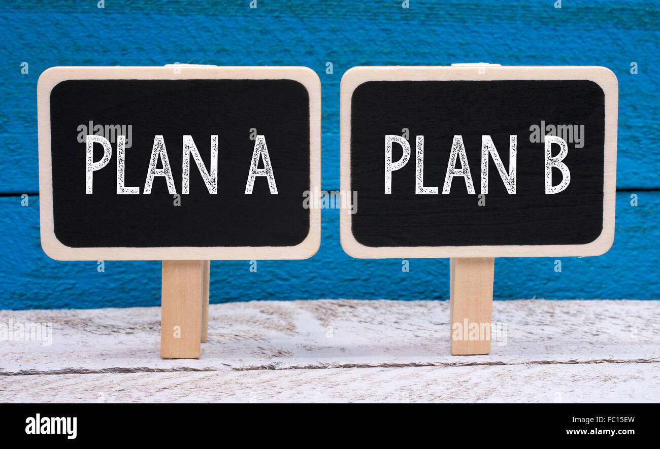 Plan A And Plan B Stock Photo Alamy Plan a and plan b stock photo alamy