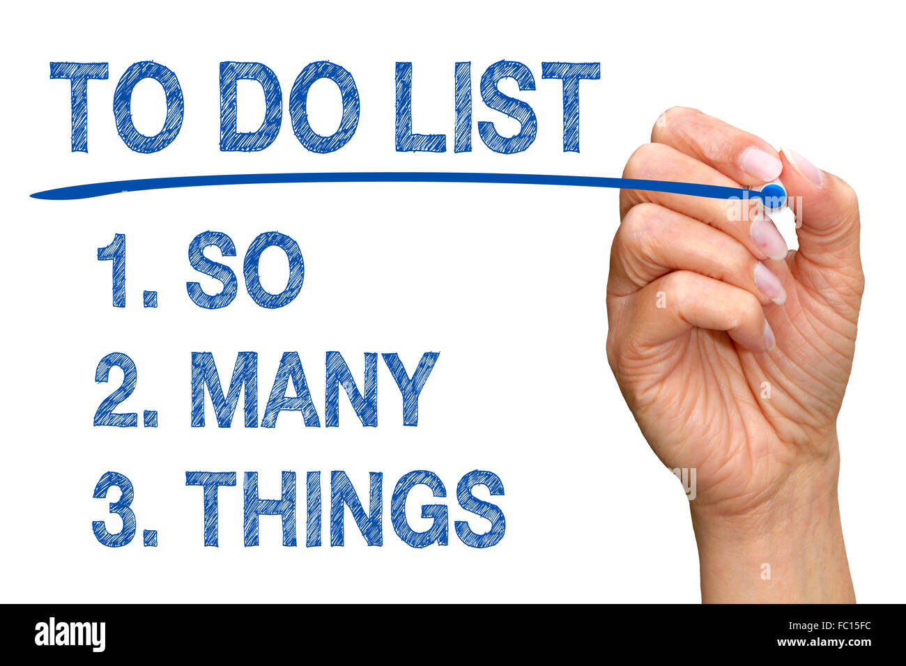 To Do List - So Many Things Stock Photo - Alamy