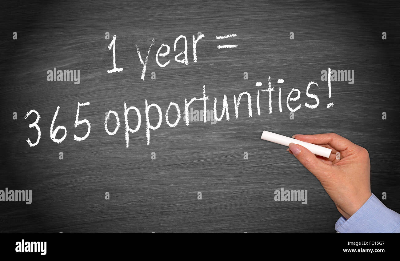 1 Year 365 Opportunities Stock Photo Alamy