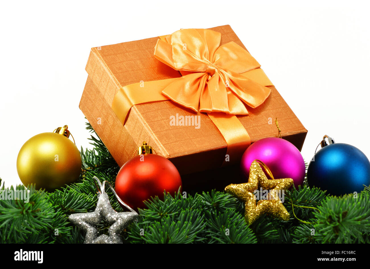 Colorful gift boxes and christmas tree isolated on white Stock Photo ...