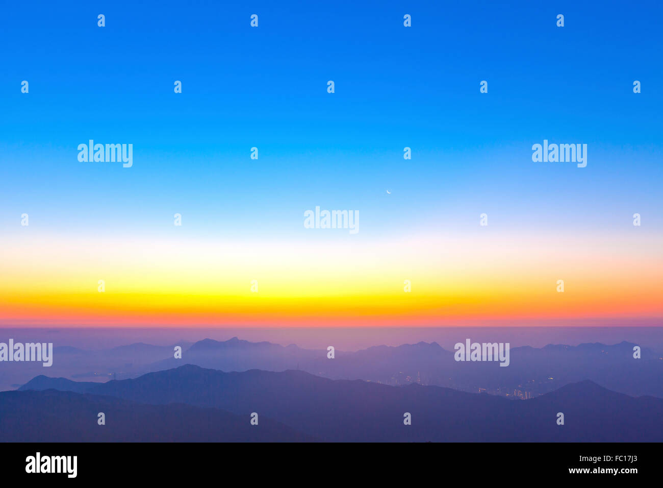 Sunrise mountain in Hong Kong Stock Photo - Alamy