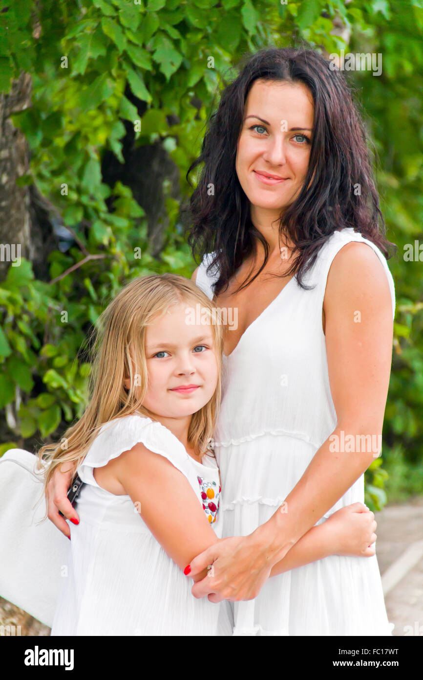 Mother And Daughter In White Stock Photo Alamy mother-and-daughter-in-white-stock-photo-alamy