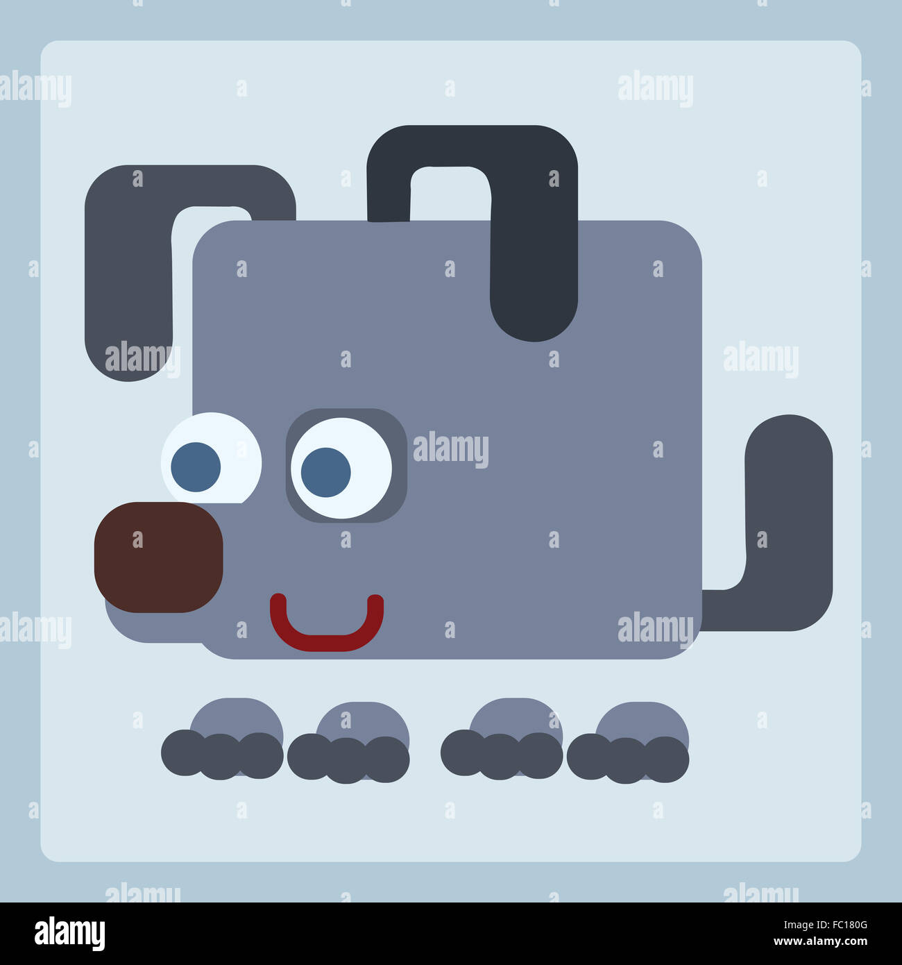 Dog stylized icon symbol Stock Photo