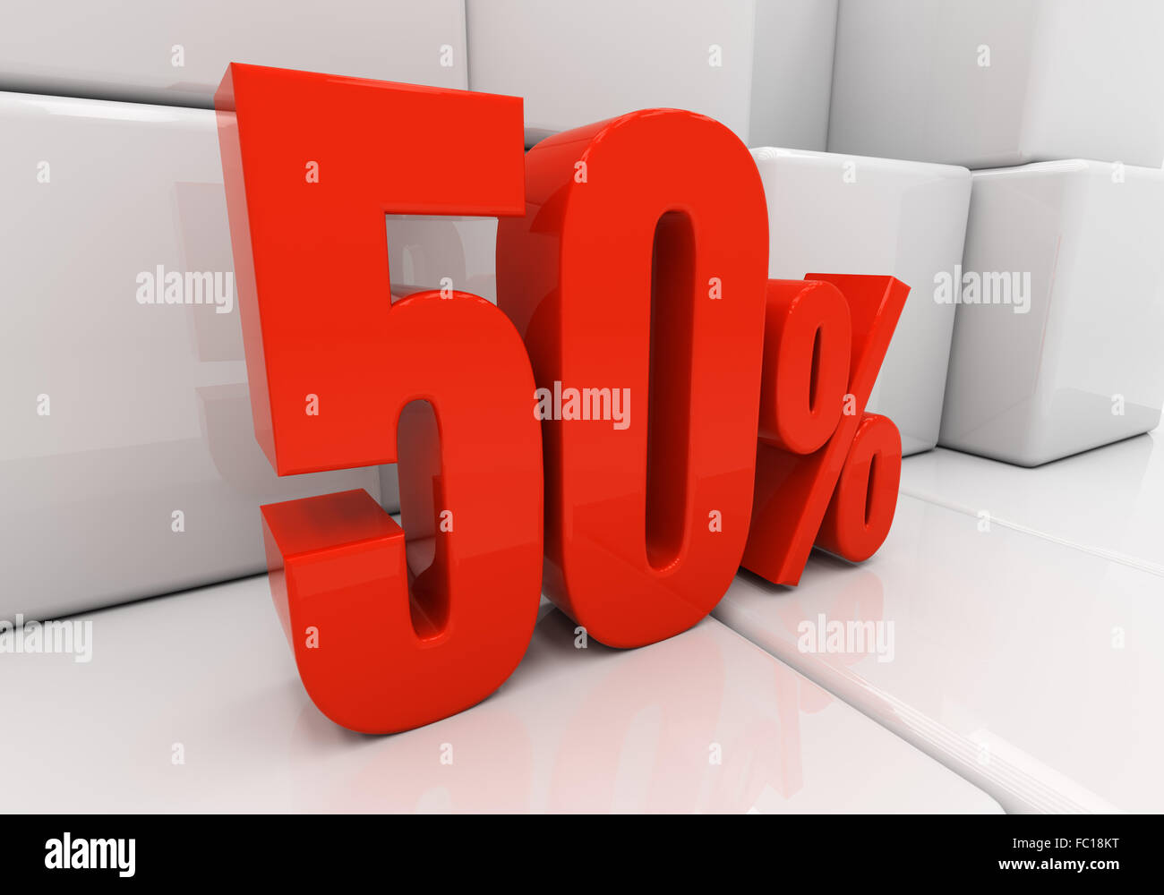 3D 50 percent Stock Photo - Alamy