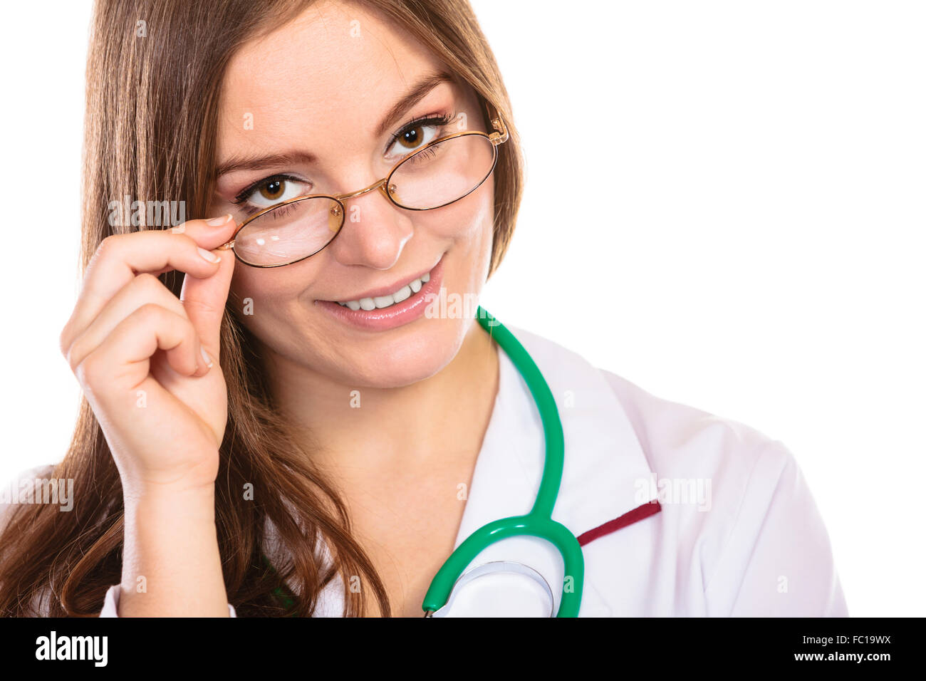 Woman doctor in lab coat Stock Photo Alamy