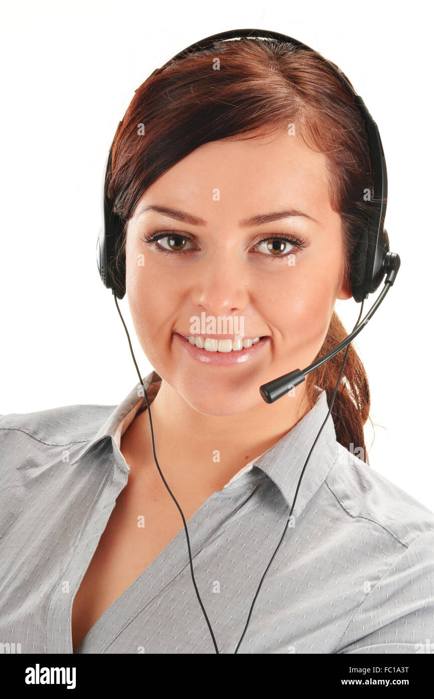 Call center operator. Customer support. Help desk Stock Photo Alamy