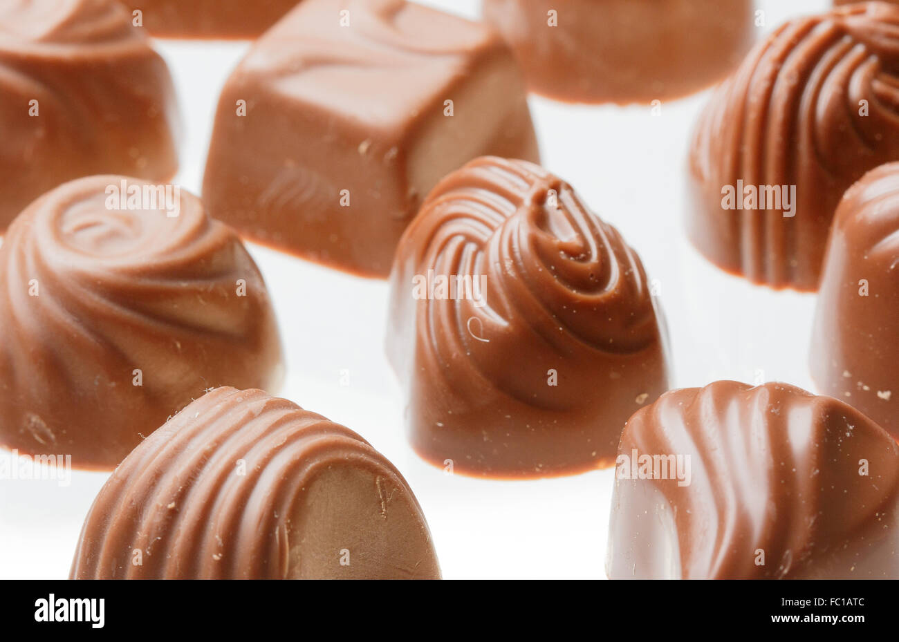 Chocolate sweets close up Stock Photo Alamy