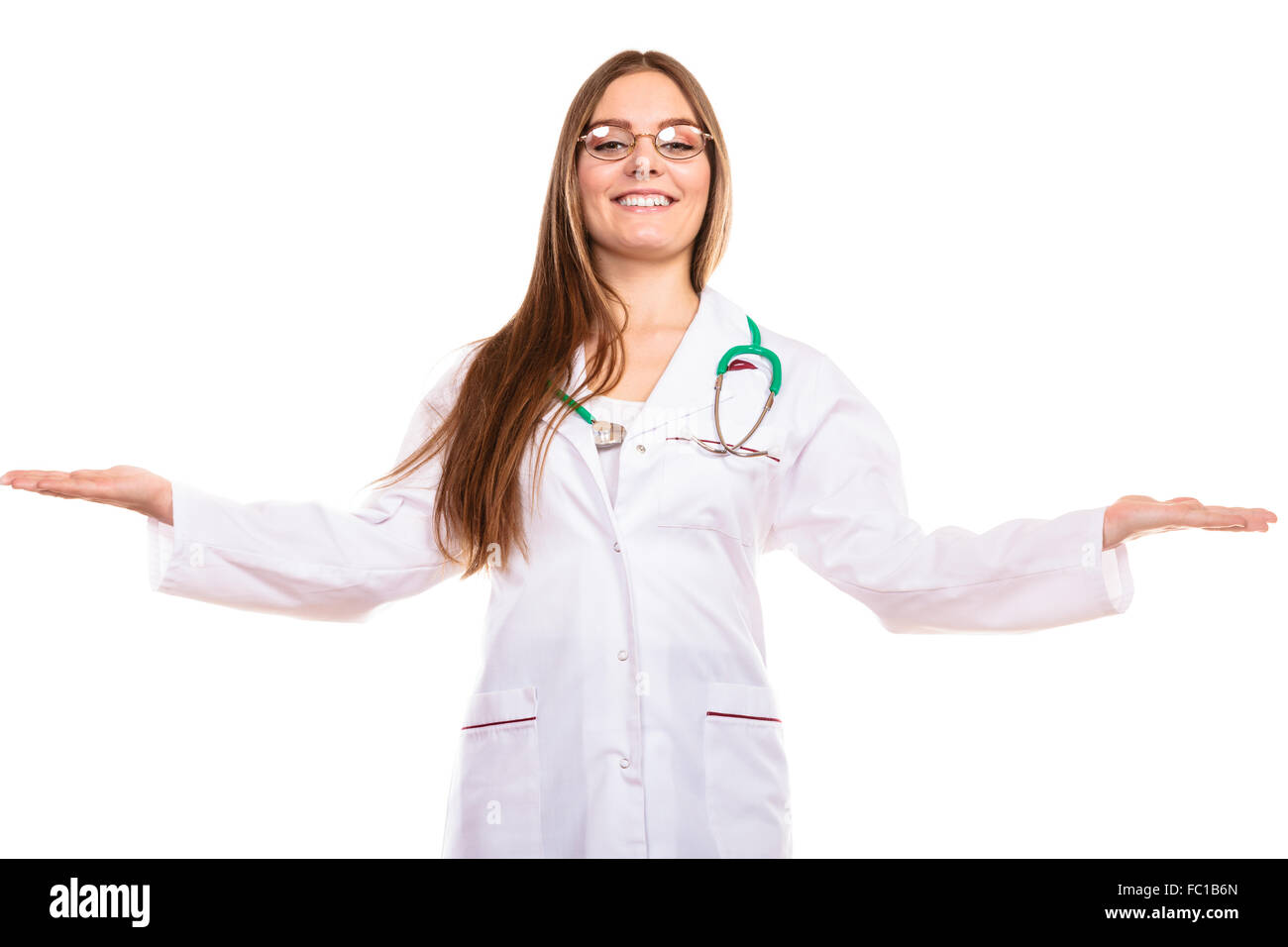 Woman doctor in lab coat Stock Photo Alamy