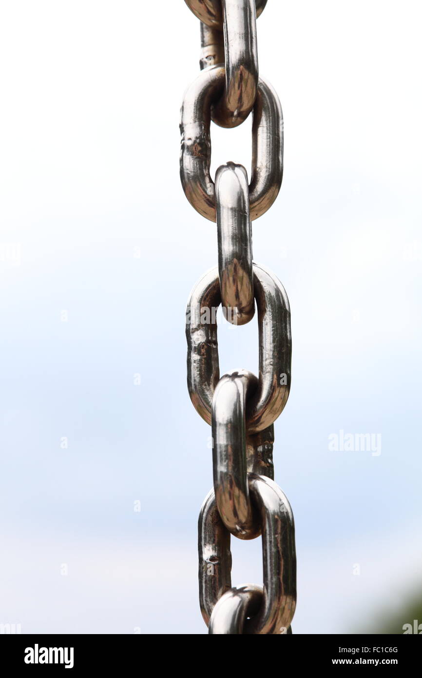 steel metal chain links segment Stock Photo Alamy