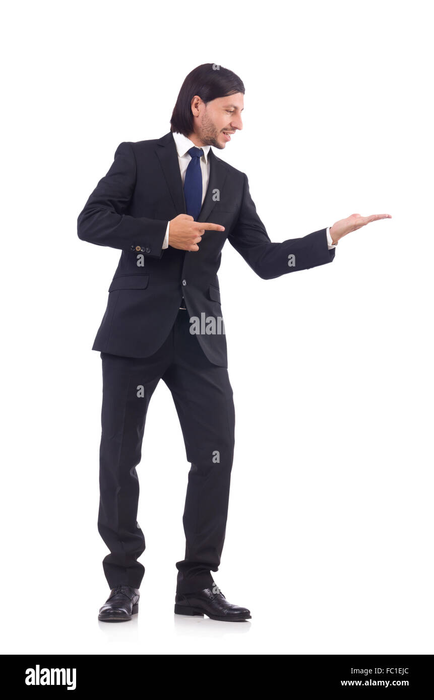 Young businessman isolated on the white background Stock Photo - Alamy