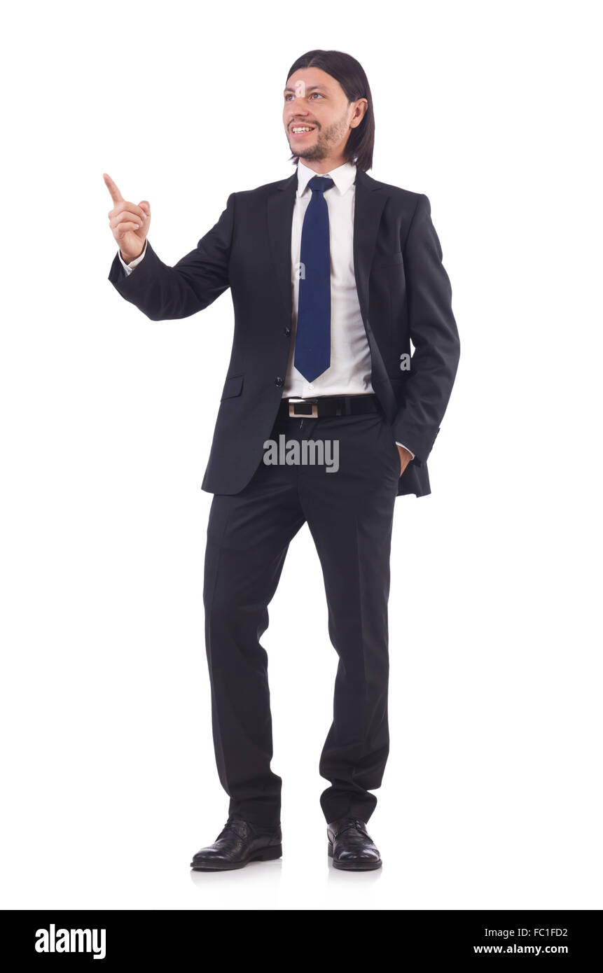 Young businessman isolated on the white background Stock Photo - Alamy