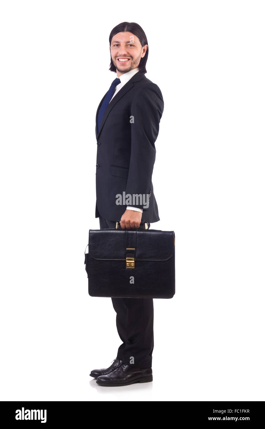Young businessman isolated on the white background Stock Photo - Alamy