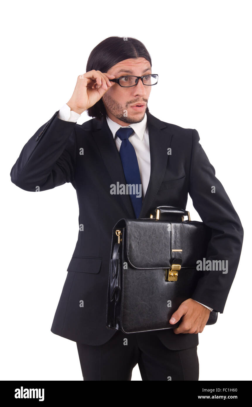 Young businessman isolated on the white background Stock Photo - Alamy