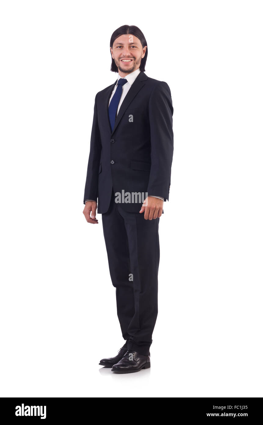 Young businessman isolated on the white background Stock Photo - Alamy