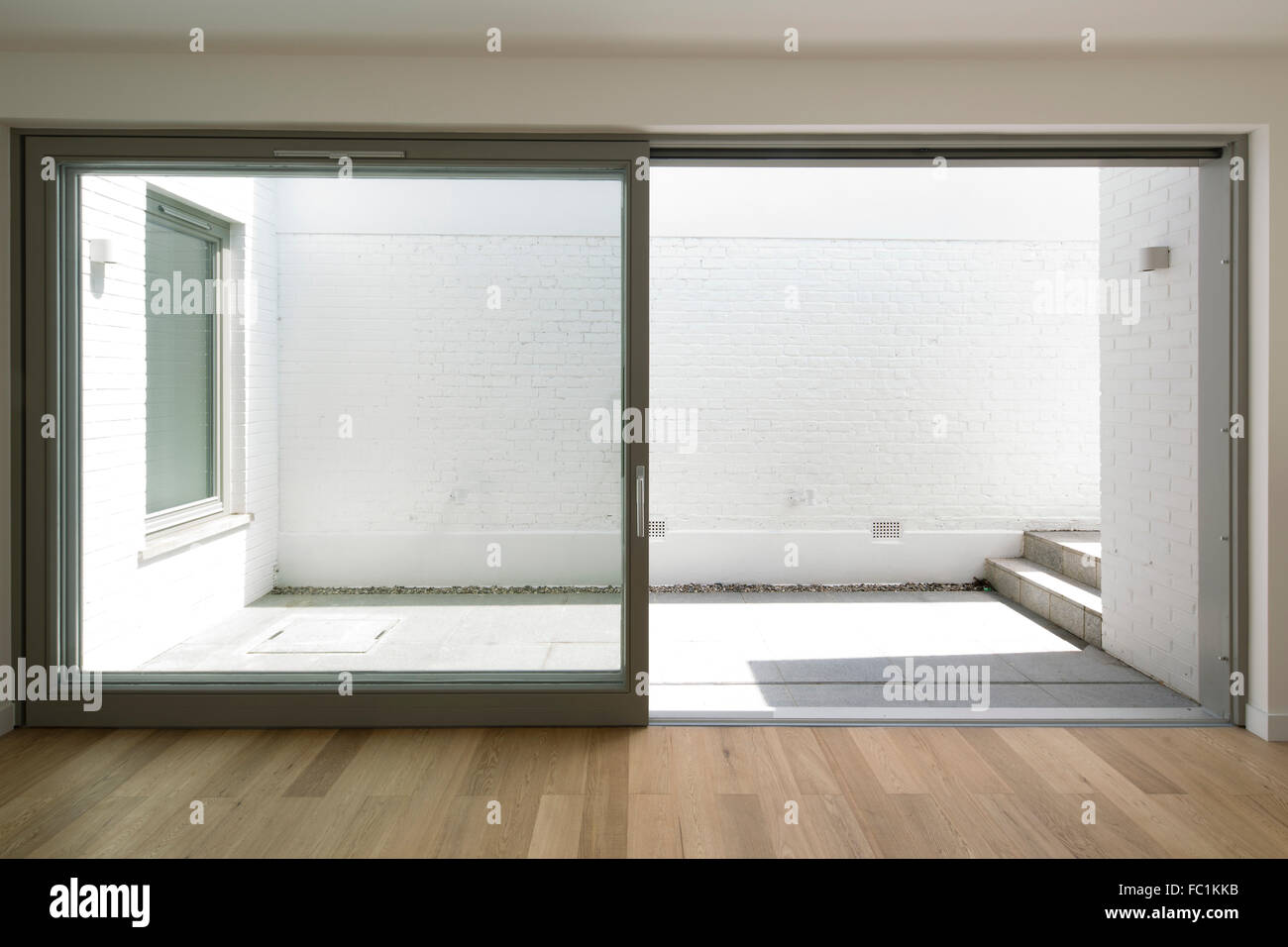 View Of Large Sliding Glass Doors Mews House London United