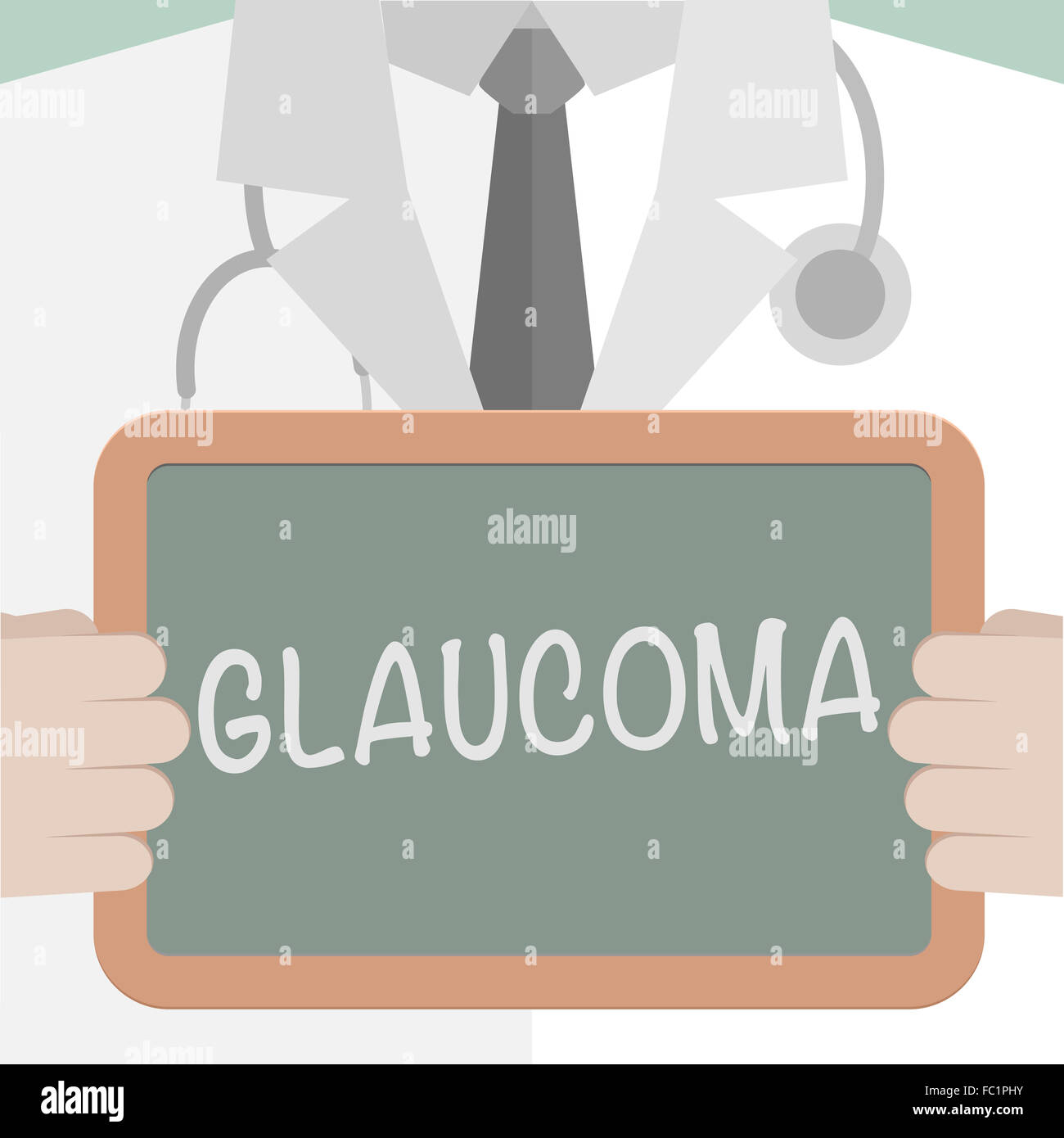 Medical Board Glaucoma Stock Photo