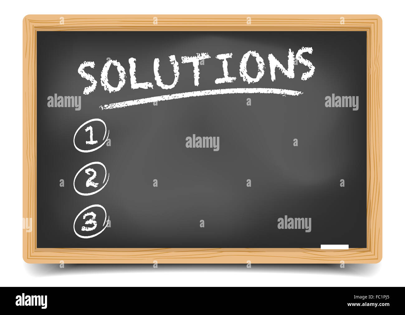 List Solutions Stock Photo