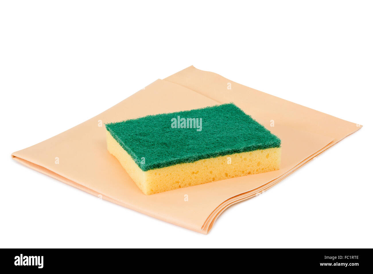 Scouring sponge with cloth Stock Photo Alamy