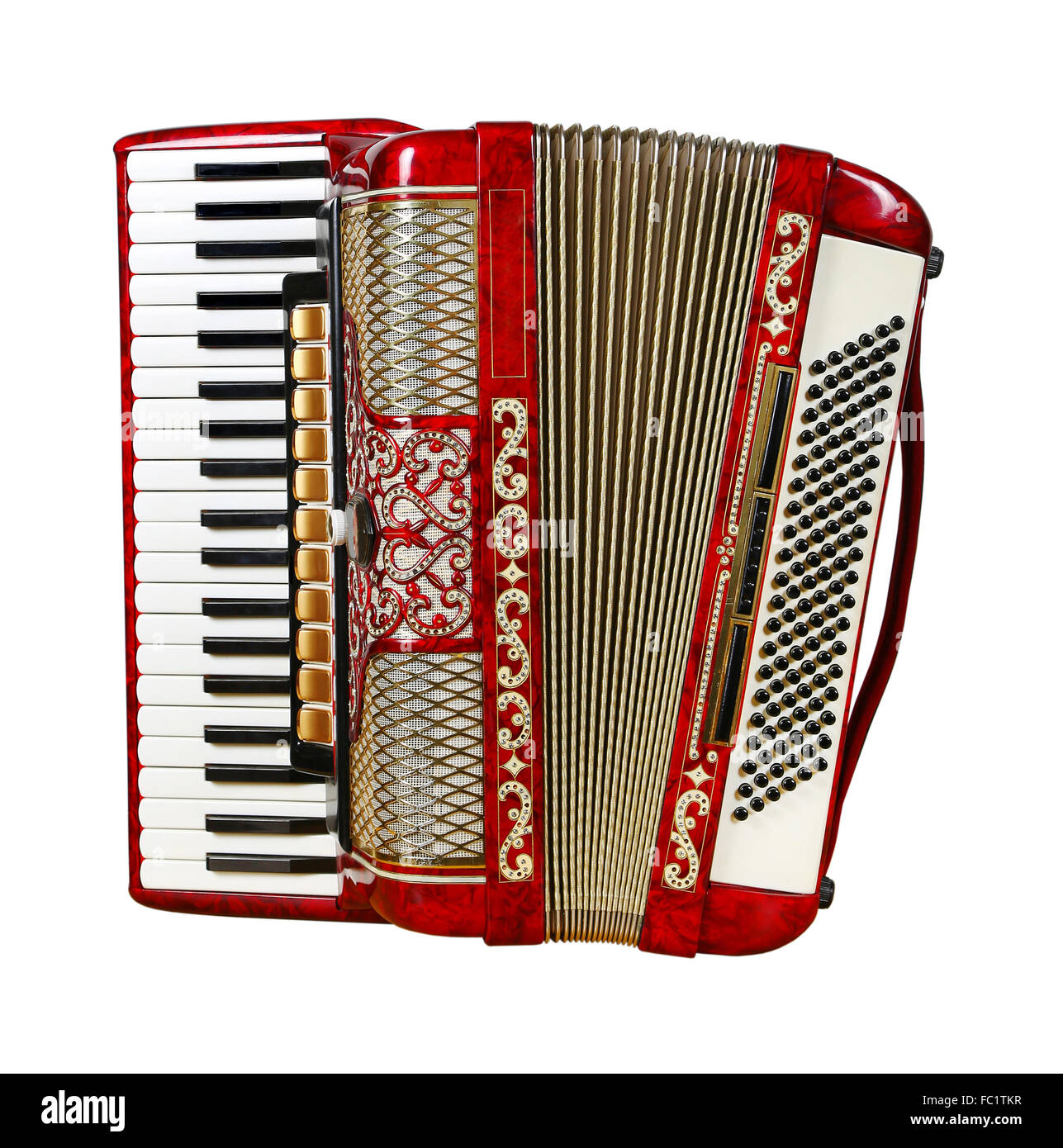 accordion, front view Stock Photo
