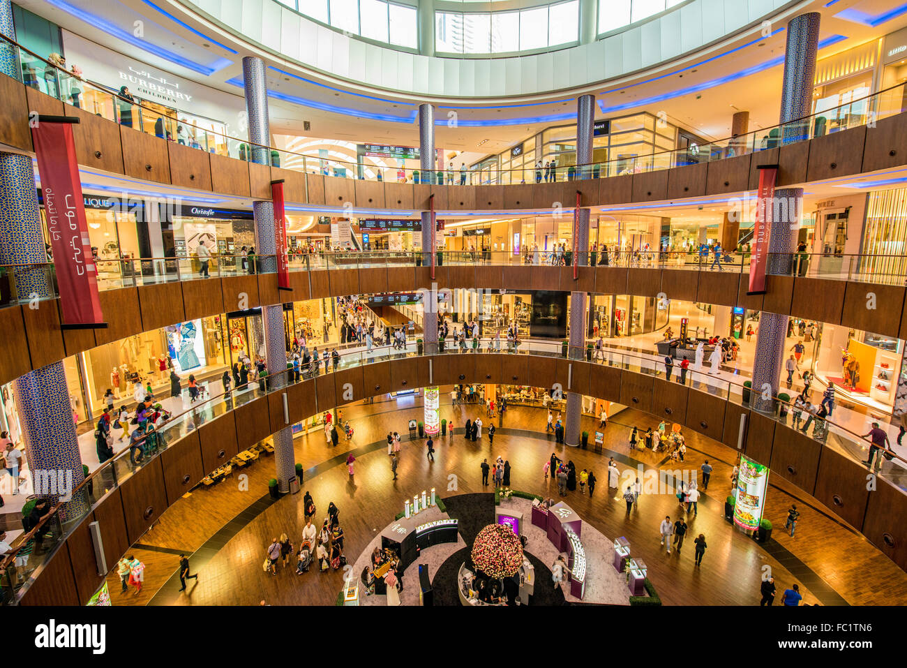 Dubai - AUGUST 7, 2014: Dubal Mall shopping mall on August 7 in Stock Photo