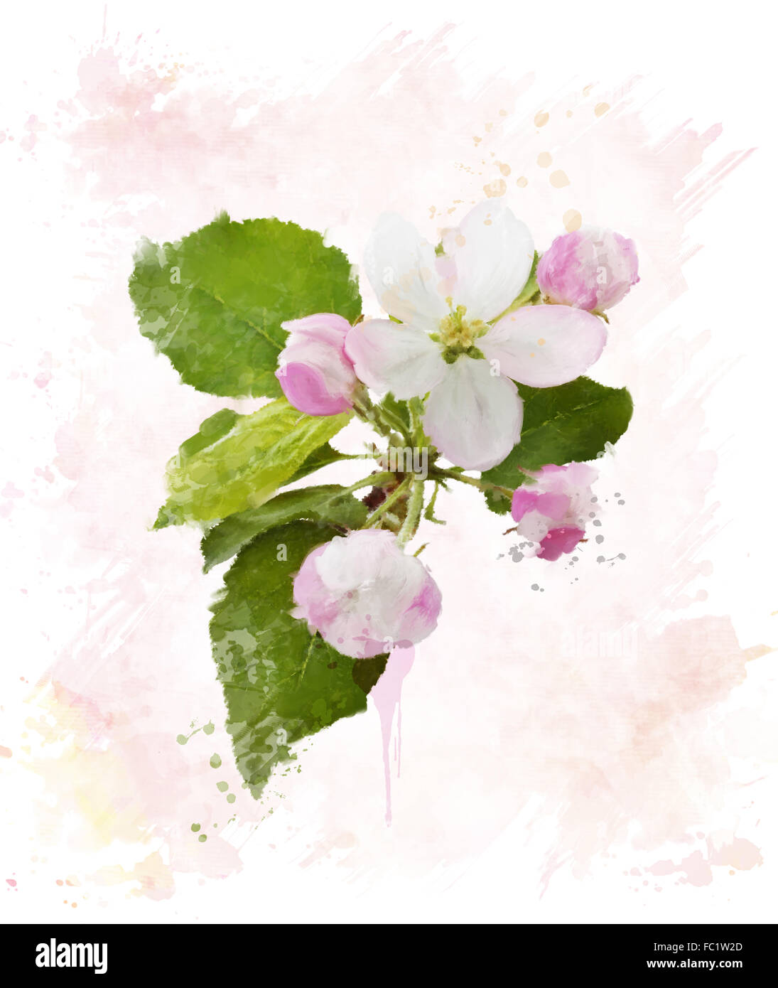 Apple Blossom Tree Painting