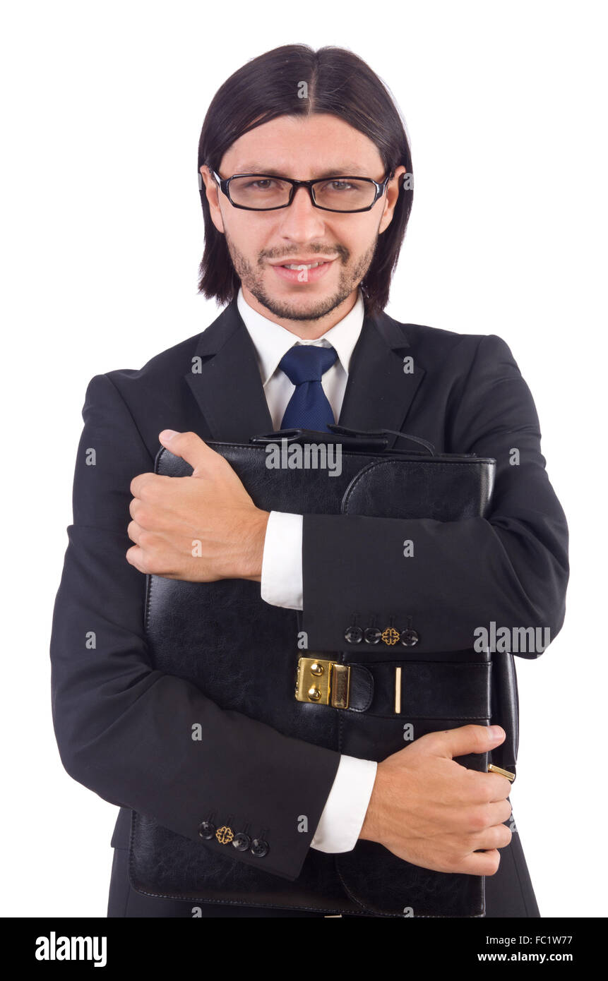 Young businessman isolated on the white background Stock Photo - Alamy