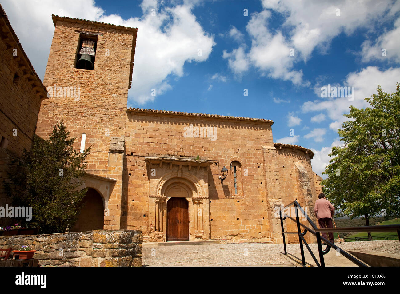 Orisoain church, Valdorba, Navarre. Spain Stock Photo