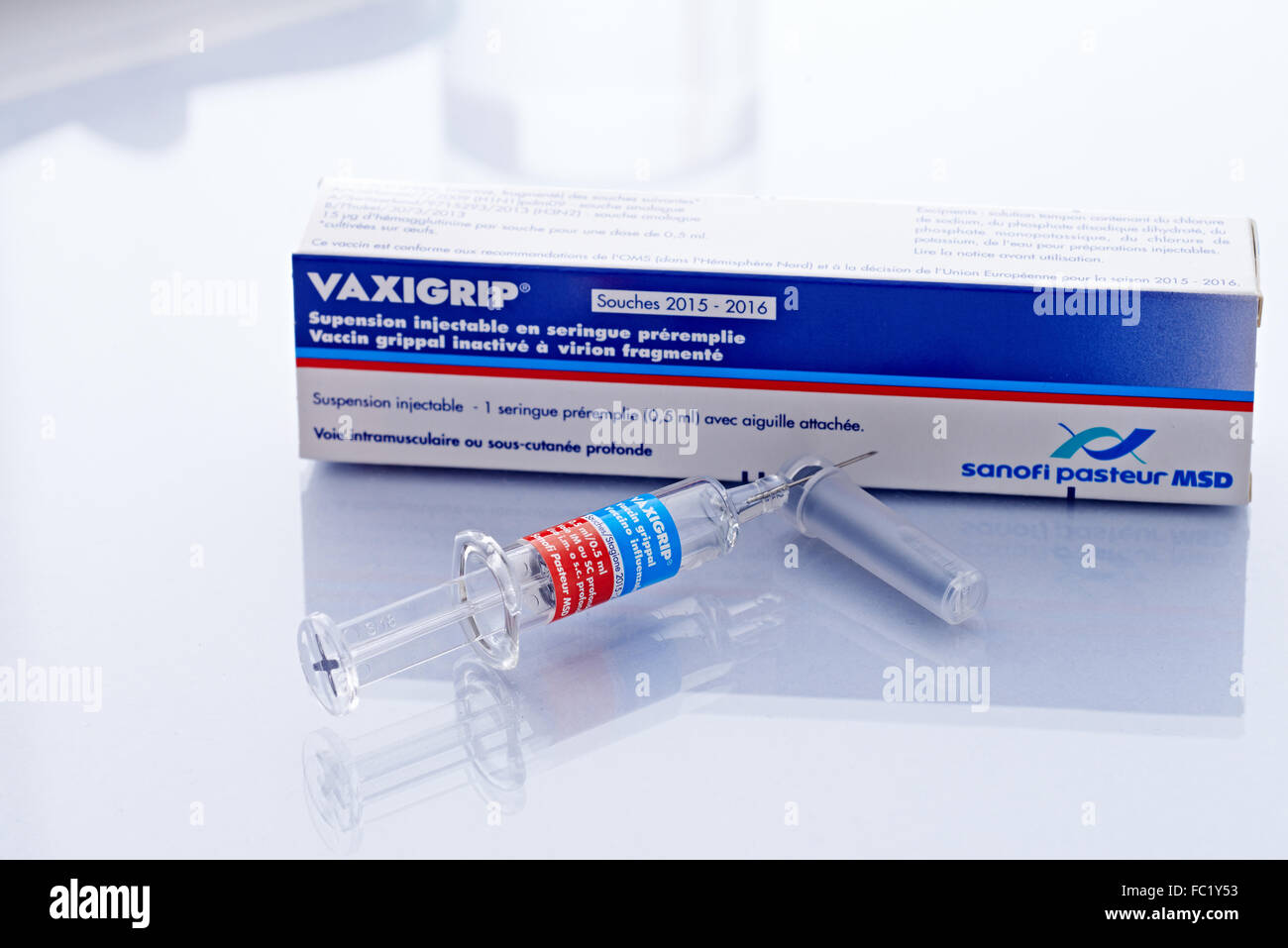 INFLUENZA VACCINE Stock Photo