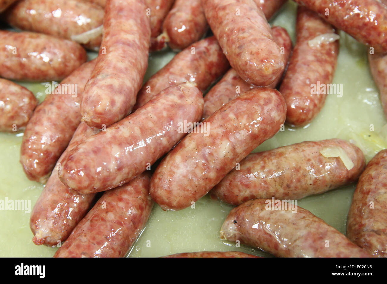 Diots. A diot is a sausage from the French region of Savoy. Stock Photo