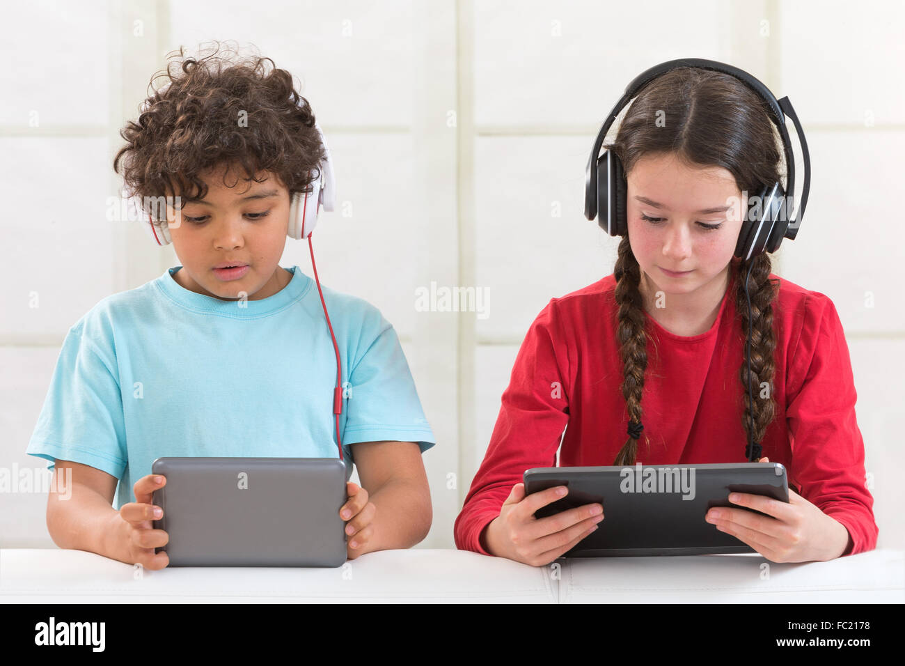 CHILD WITH TABLET Stock Photo Alamy