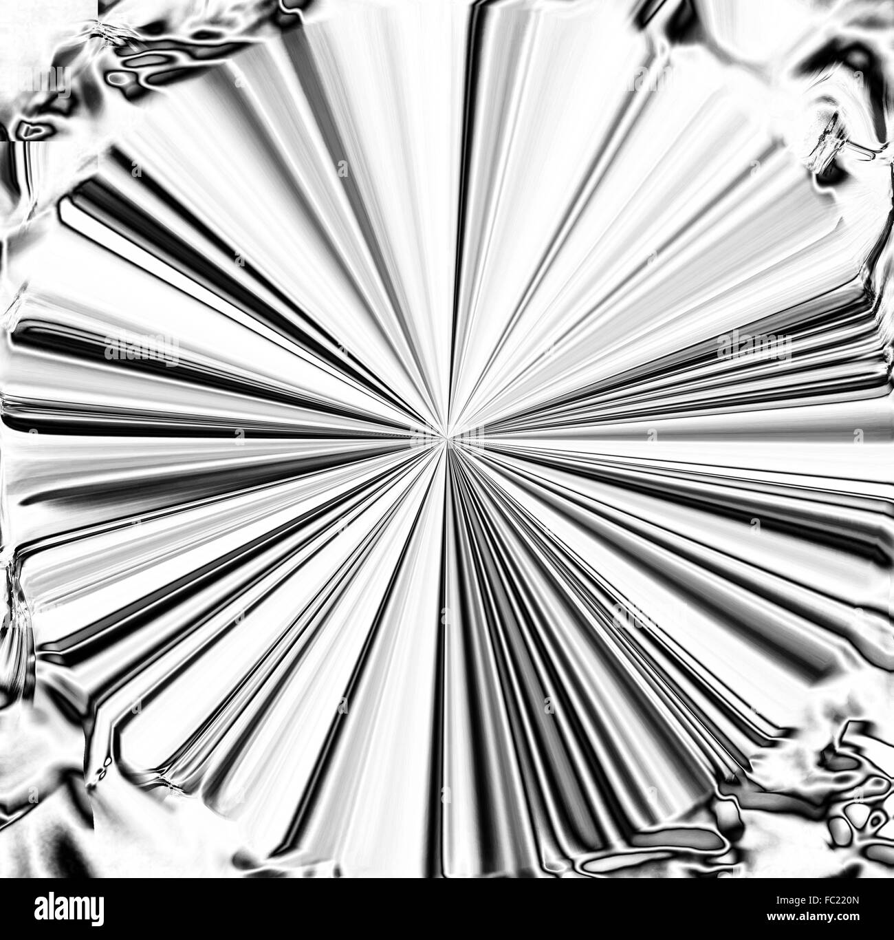 Abstract background in form of camomille in black and white tones Stock Photo