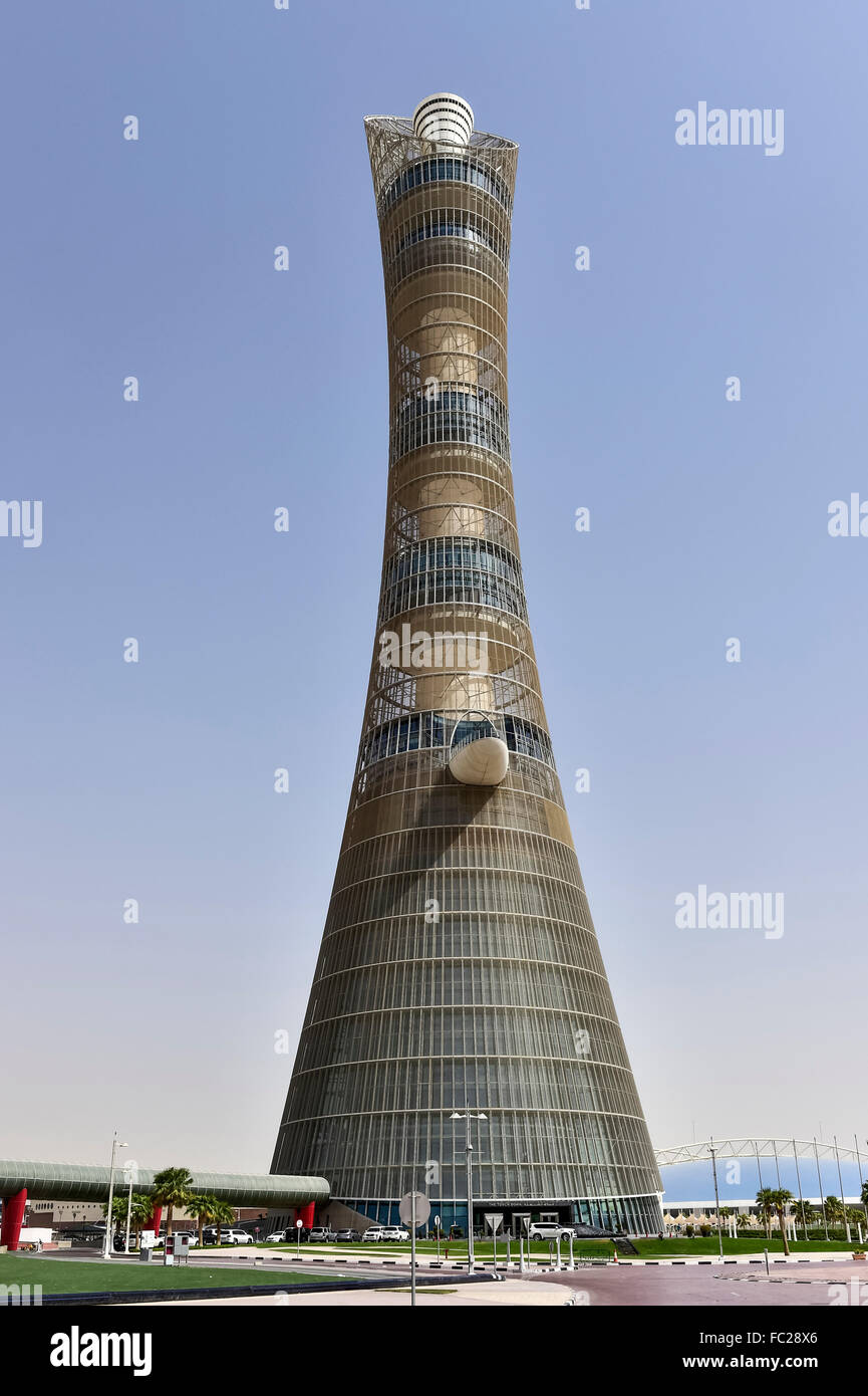 Aspire Tower, Doha, Qatar Stock Photo