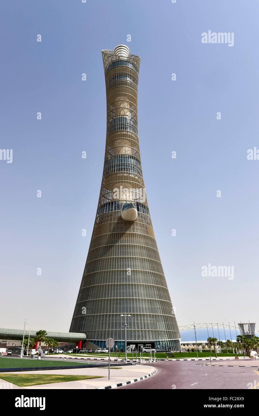 Aspire Tower, Doha, Qatar Stock Photo